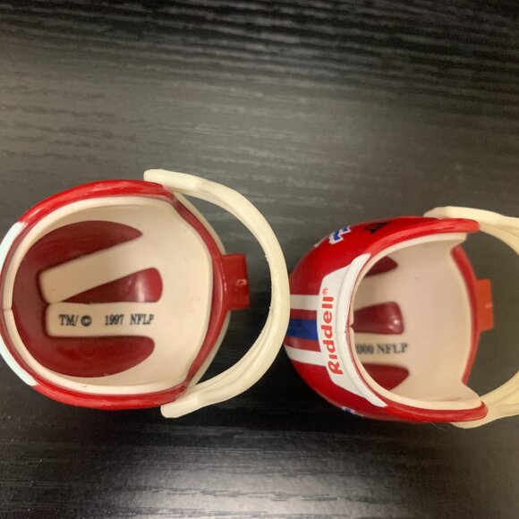 FOOTBALL - 2 Vintage 2000 RIDDELL BUFFALO BILLS pocket pro mini helmets, 2" NFLP - Picture 6 of 7